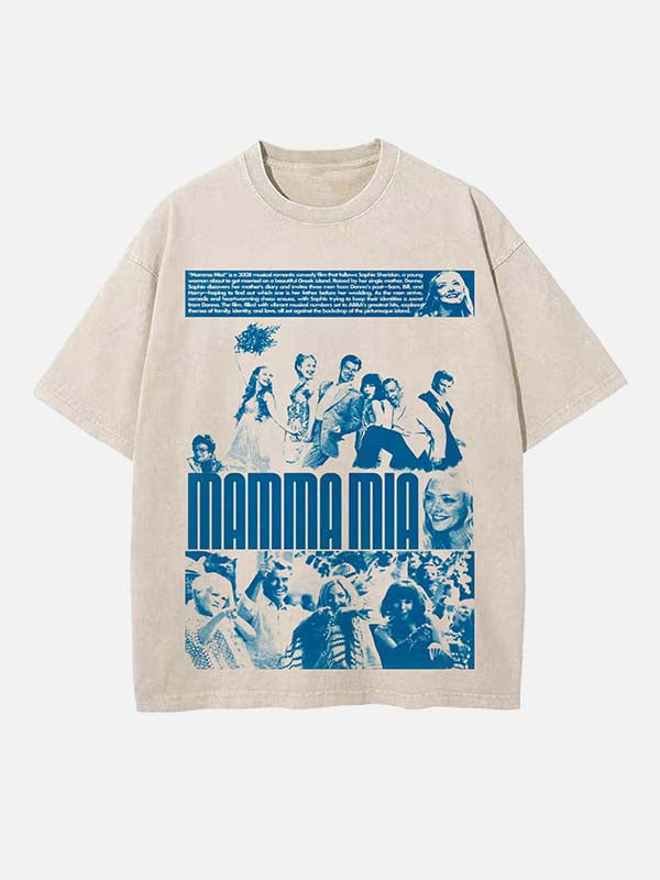 ABBA Print Round Neck T-shirt