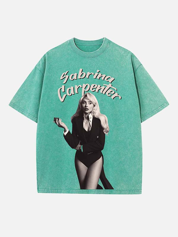 Sabrina Carpenter Print Round Neck T-shirt