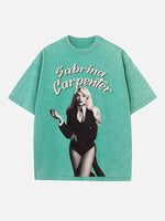 Sabrina Carpenter Print Round Neck T-shirt