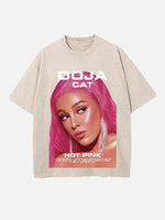 Doja Cat Print Round Neck T-shirt