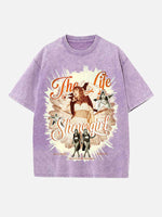 Taylor Swift Print Round Neck T-shirt