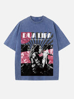 Dua Lipa Print Round Neck T-shirt
