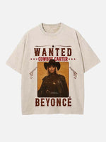 Beyoncé Print Round Neck T-shirt