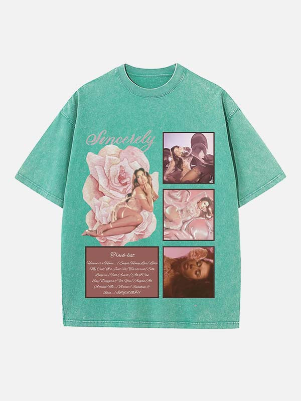 Kali Uchis Print Round Neck T-shirt