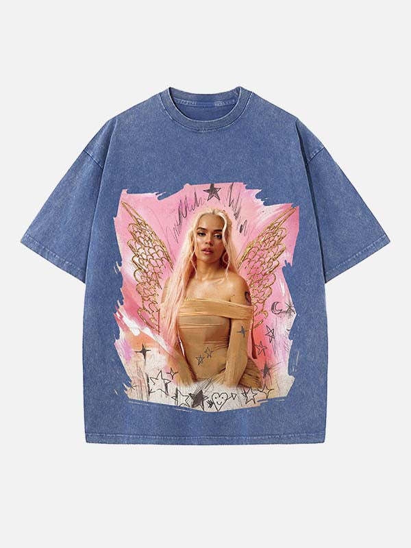 Karol G Print Round Neck T-shirt