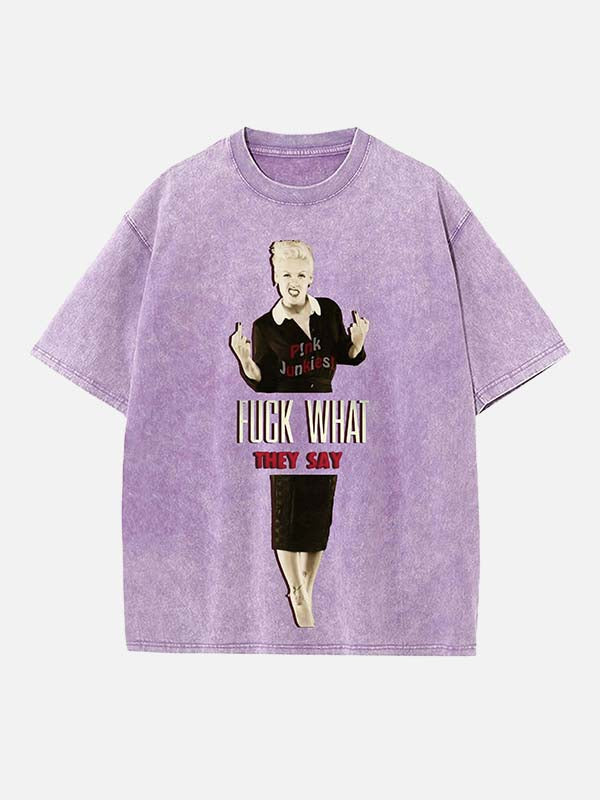 P!nk Print Round Neck T-shirt