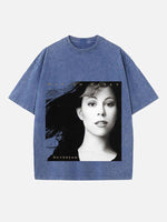 Mariah Carey Print Round Neck T-shirt