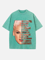 P!nk Print Round Neck T-shirt