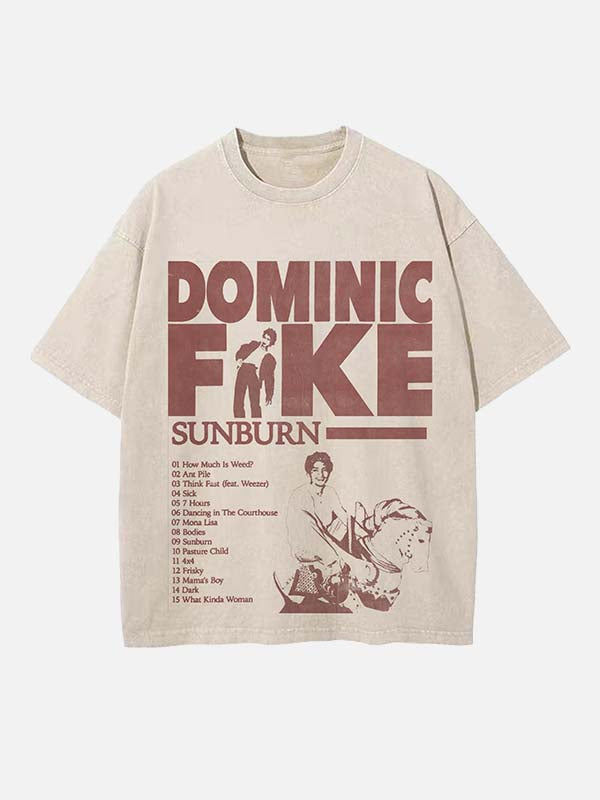Dominic Fike Print Round Neck T-shirt