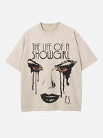 Taylor Swift Print Round Neck T-shirt