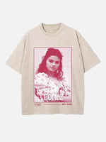 Selena Gomez Print Round Neck T-shirt