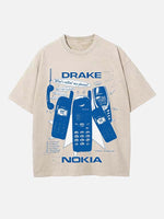 Drake Print Round Neck T-shirt