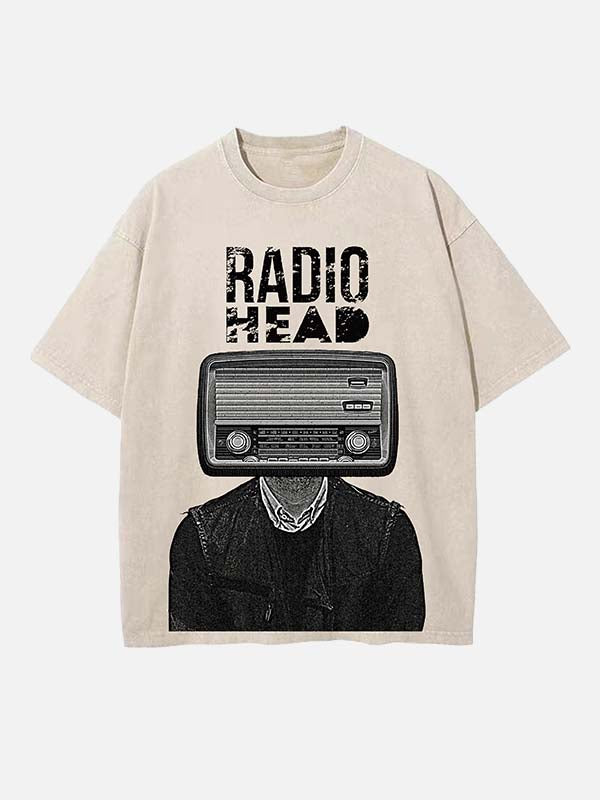 Radiohead Print Round Neck T-shirt