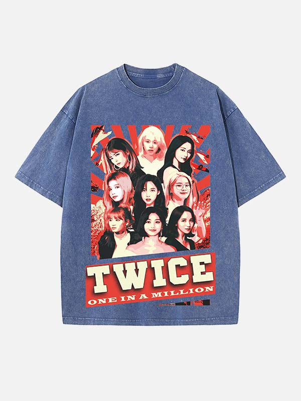 TWICE Print Round Neck T-shirt