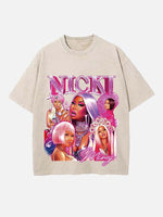 Nicki Minaj Print Round Neck T-shirt