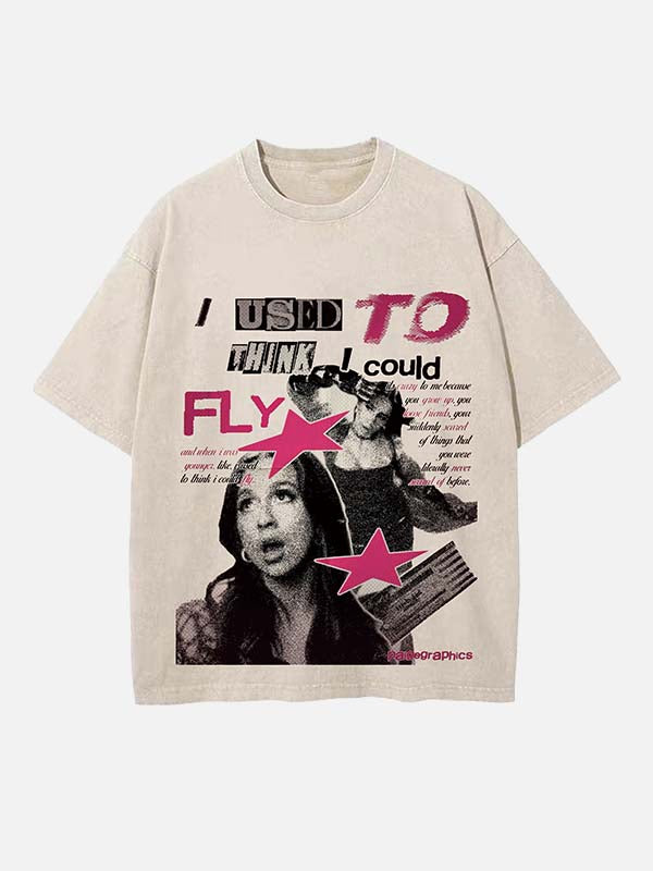 Tate McRae Print Round Neck T-shirt