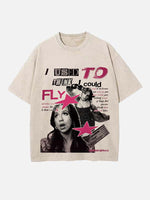 Tate McRae Print Round Neck T-shirt