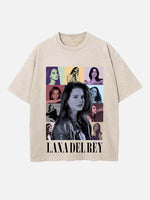 Lana Del Rey Print Round Neck T-shirt