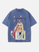 Avril Lavigne Print Round Neck T-shirt