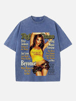 Beyoncé Print Round Neck T-shirt