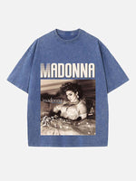 Madonna Print Round Neck T-shirt