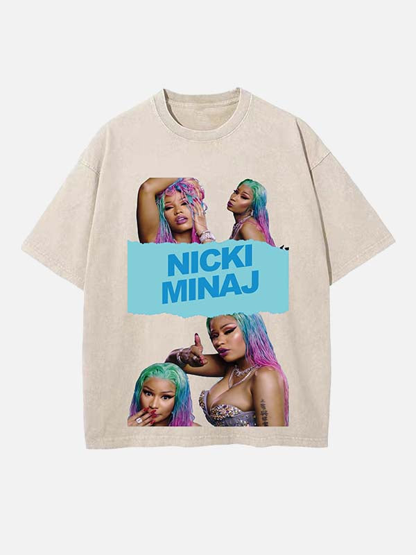 Nicki Minaj Print Round Neck T-shirt