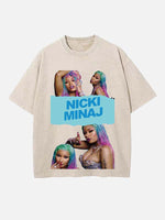 Nicki Minaj Print Round Neck T-shirt