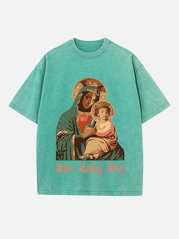 Beyoncé Print Round Neck T-shirt