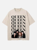 Queen Print Round Neck T-shirt