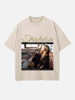 Shakira Print Round Neck T-shirt