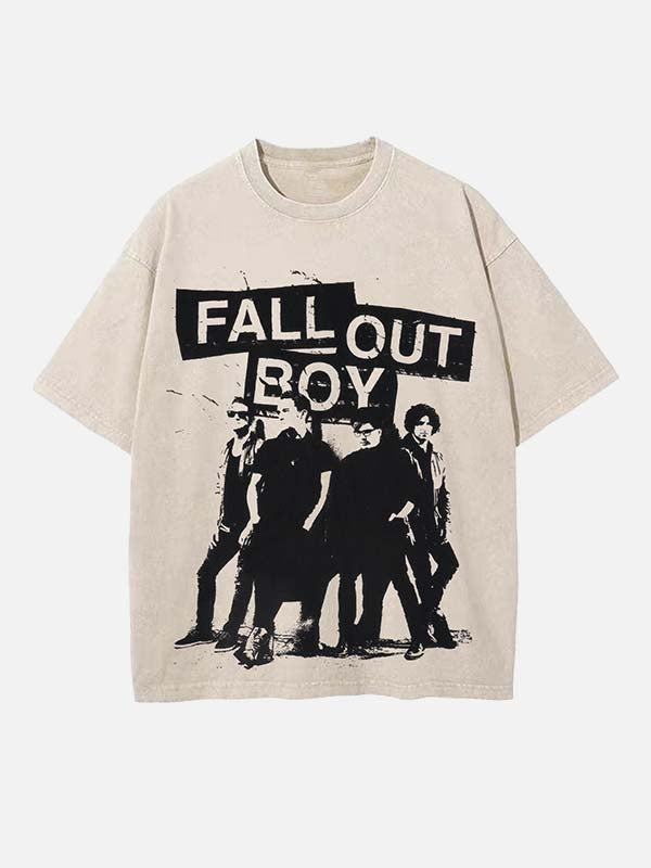 Fall Out Boy Print Round Neck T-shirt