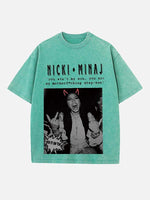 Nicki Minaj Print Round Neck T-shirt
