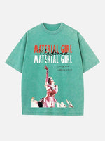 Madonna Print Round Neck T-shirt