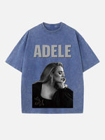 Adele Print Round Neck T-shirt