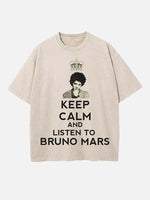 Bruno Mars Print Round Neck T-shirt