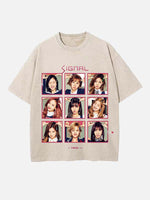 TWICE Print Round Neck T-shirt