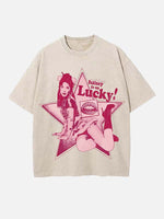 Halsey Print Round Neck T-shirt
