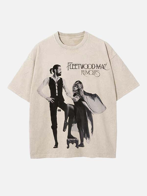 Fleetwood Mac Print Round Neck T-shirt