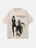 Fleetwood Mac Print Round Neck T-shirt