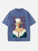Rihanna Print Round Neck T-shirt