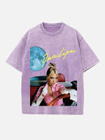 Dua Lipa Print Round Neck T-shirt