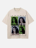 Charli xcx Print Round Neck T-shirt