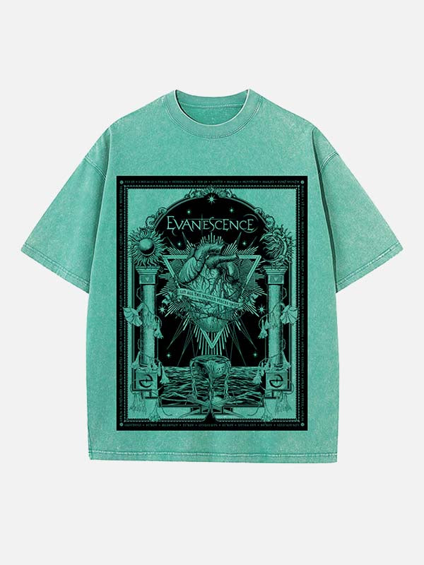 Evanescence Print Round Neck T-shirt