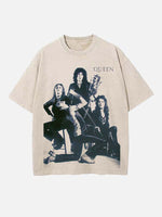 Queen Print Round Neck T-shirt