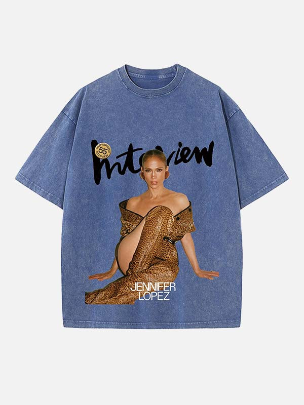 Jennifer Lopez Round Neck T-shirt