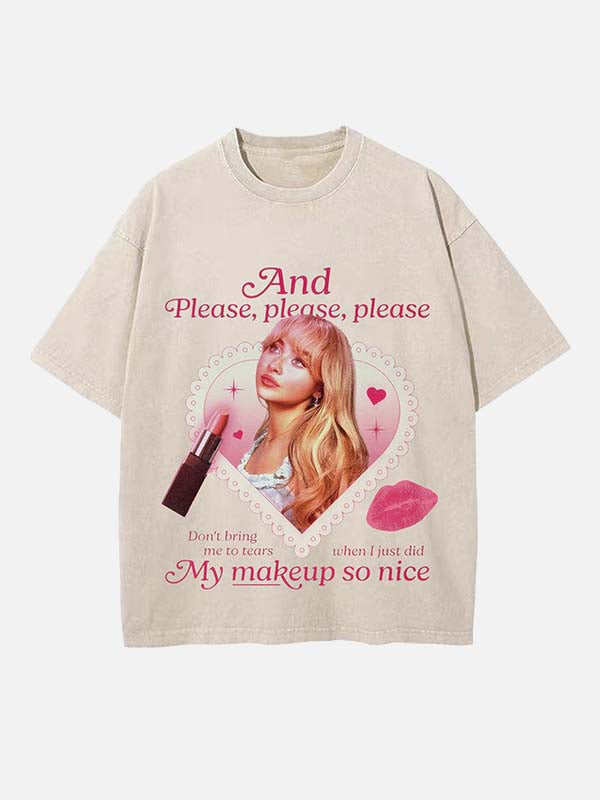 Sabrina Carpenter Print Round Neck T-shirt