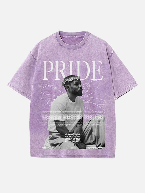 Kendrick Lamar Print Round Neck T-shirt