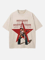 Beyoncé Print Round Neck T-shirt
