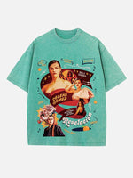 Selena Gomez Print Round Neck T-shirt