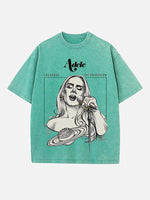 Adele Print Round Neck T-shirt